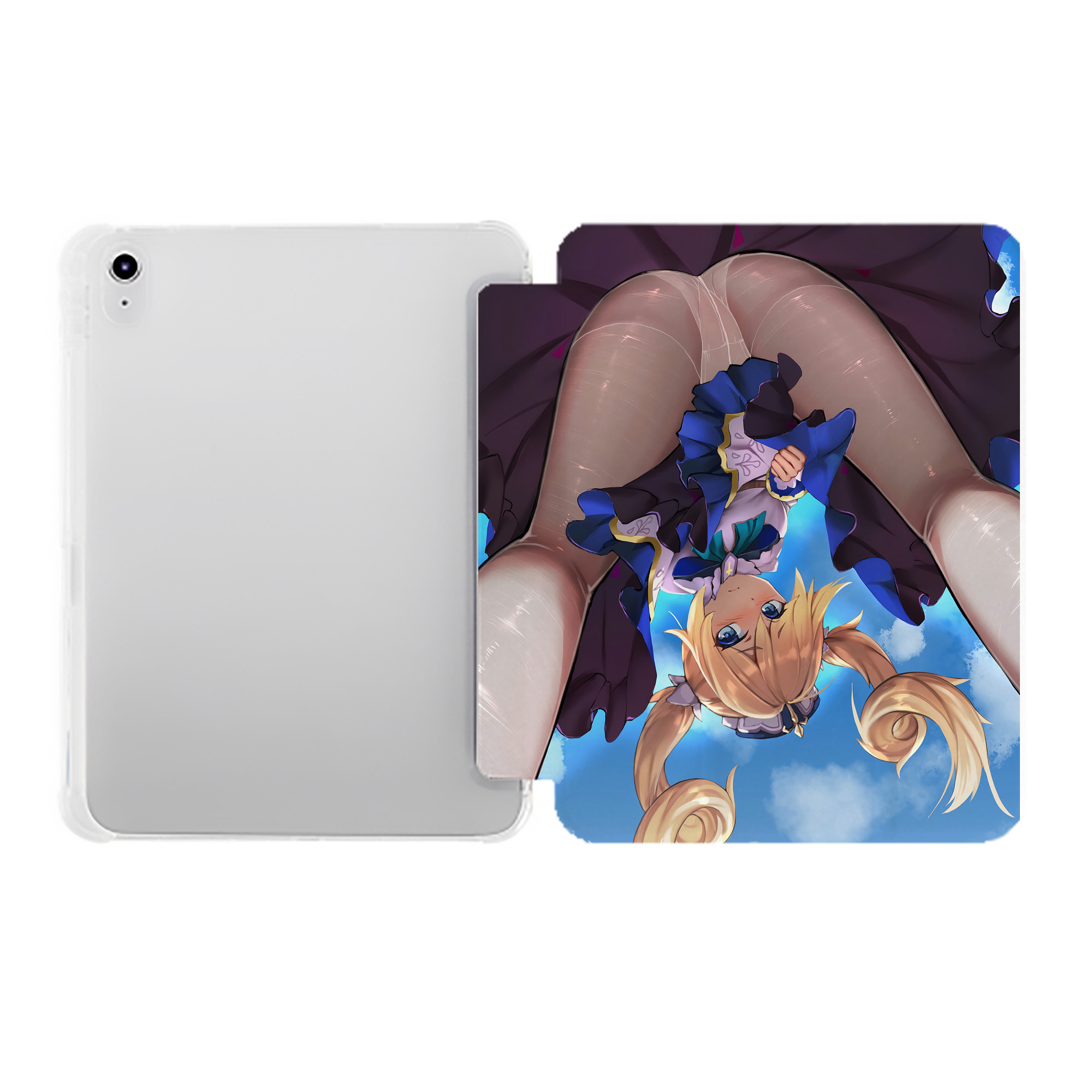 げんし神 genshin IPad ケース ペン収納付き 三つ折りスタンド PUレザー×シリコン 対応機種9.5/10.5/10.9インチ